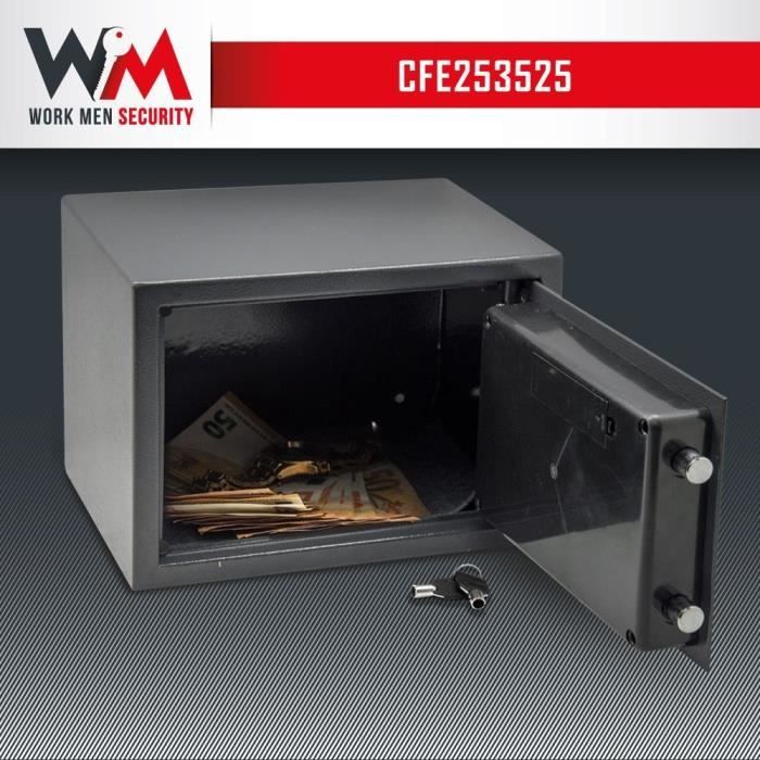 Image secondaire de WORKMEN SECURITY Coffre fort électronique à code 16L 25x35x25 cm