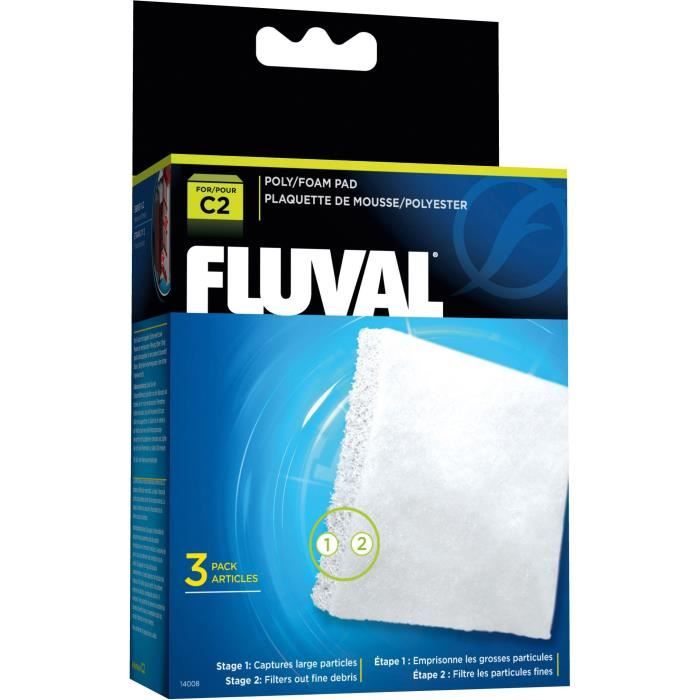 FLUVAL Plaquette mousse/polyester C2,3unité - Pour poisson