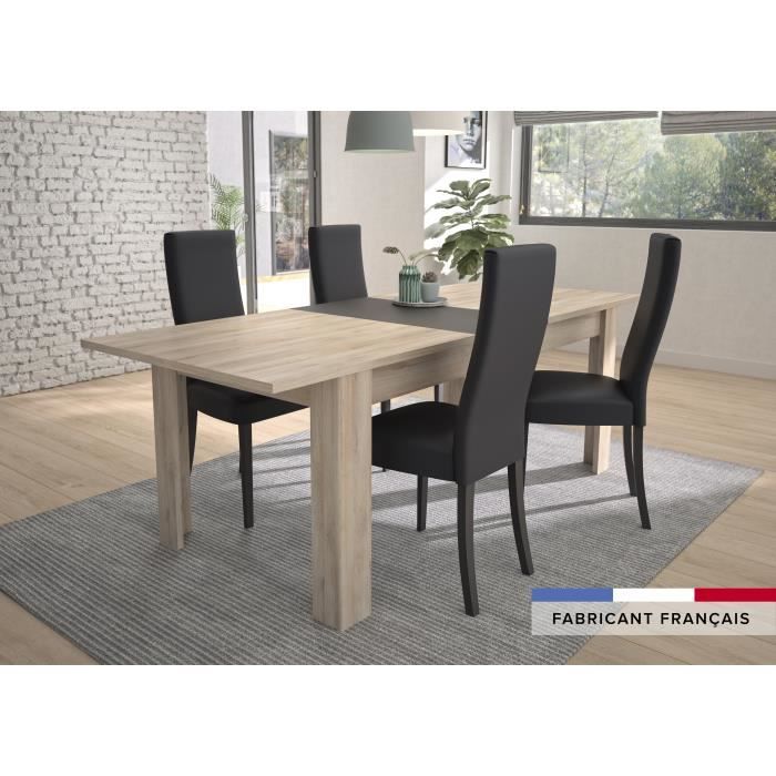 GAMI Table a manger extensible - Made in France - EMBRUN - L 180-228 x P 90 x H 78 cm