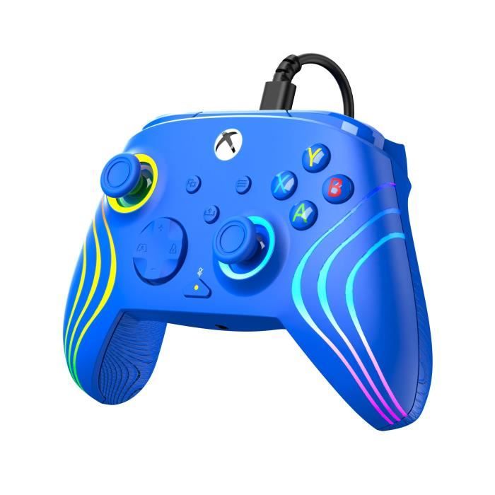 Image secondaire de Manette de jeu - Xbox Series X|S, Xbox One et PC - Afterglow Wave - RGB - Filaire - Bleu - TURTLE BEACH