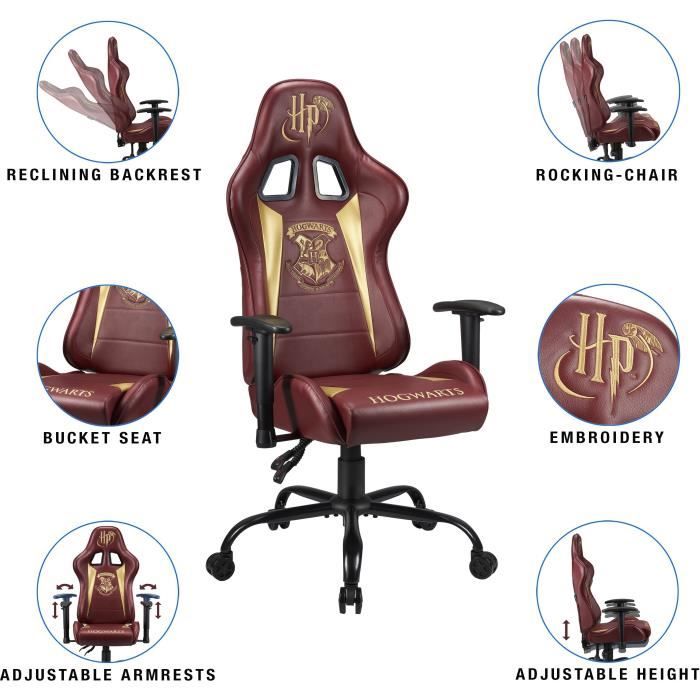 SUBSONIC - Harry Potter -Siege Gaming - Modele Adulte - Sous Licence Officielle