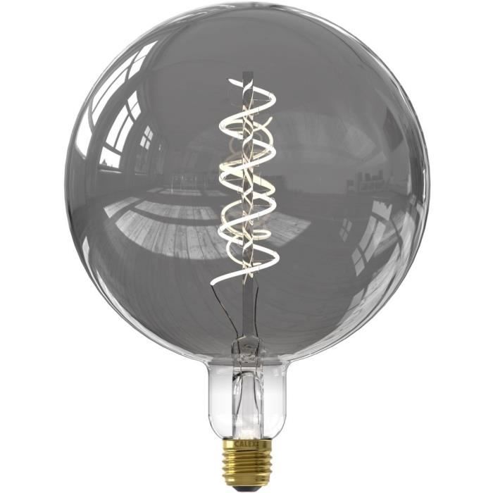 Lampadina LED E27 - CALEX - G200 SMART LED - 5 W - 130 lm - 2100 K - Dimmerabile - Titanio