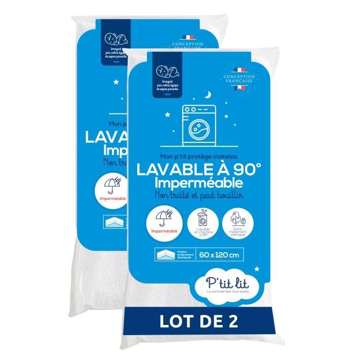 Set 2 Coprimaterassi Baby - 70x140 cm - Coprimaterasso Impermeabile e Micro Traspirante - Lavabile a 90°C - Morbido e Silenzioso