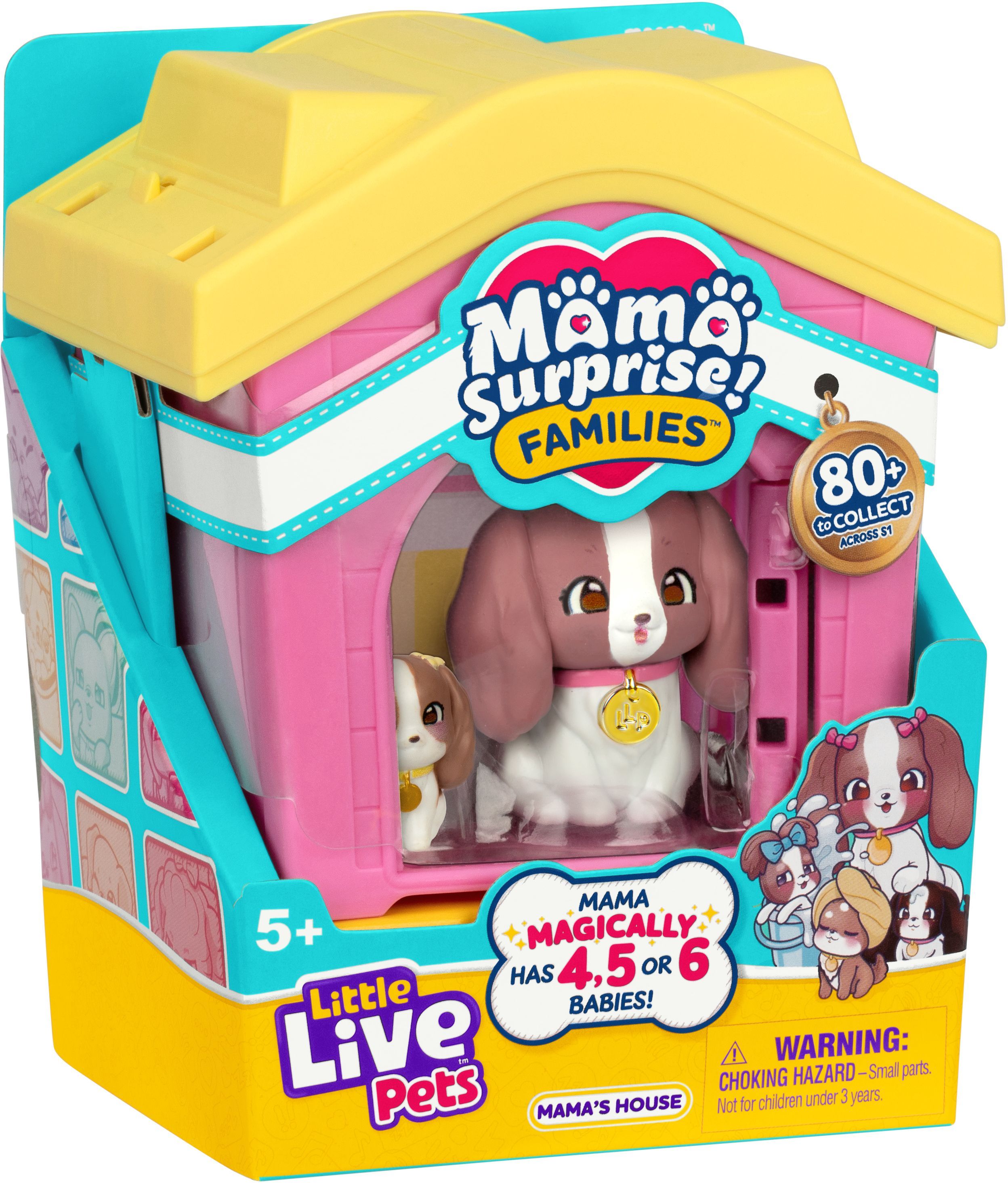 Mama Surprise Families - Figurine Chien avec Bébé - Little Live Pets