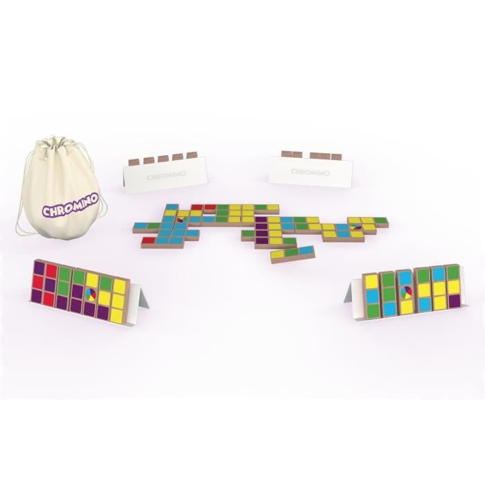 Domino Game Colorful Tiles 1 to 6 Players 20 Pieces Asmodee