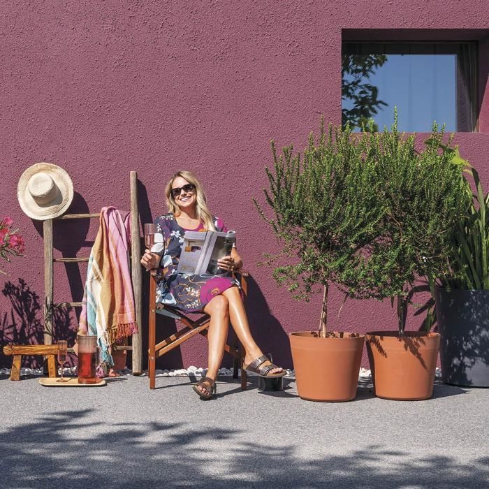 Image secondaire de Pot de Fleurs DEROMA Origin avec Roulettes - 85 L en Terre Cuite