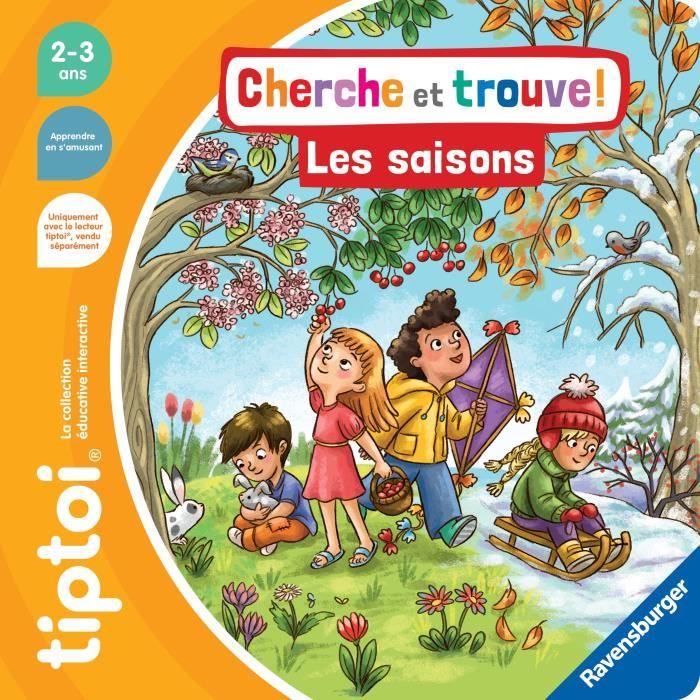 Ravensburger-tiptoi-Livre interactif-Cherche et trouve Les saisons-Jeu éducatif électronique,sans écran-A partir de 2 ans-130990