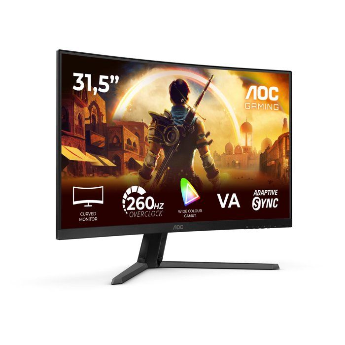 Image secondaire de Ecran PC Gamer Incurvé AOC 32'' FHD 260Hz avec Dalle VA