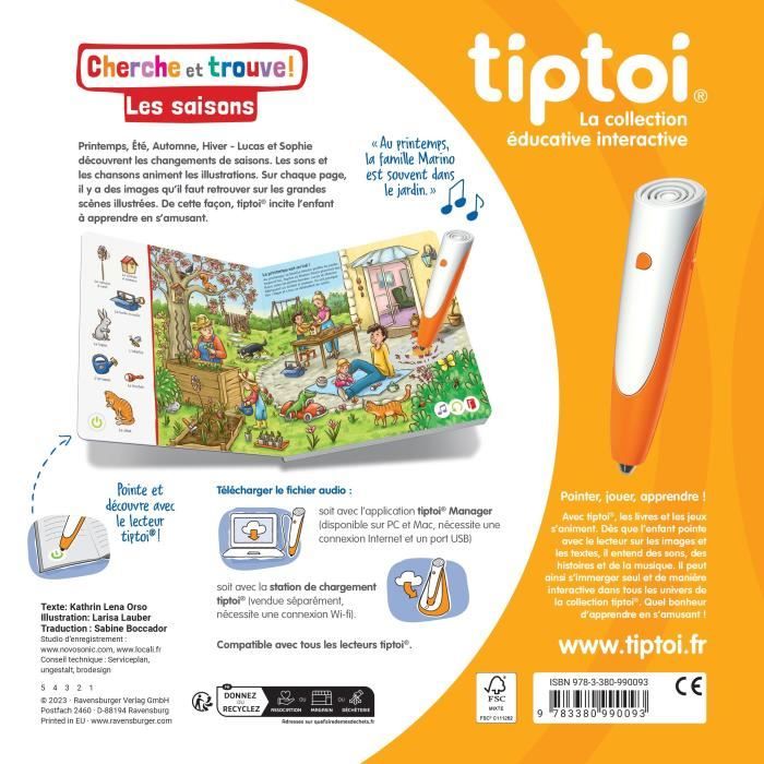 Image secondaire de Ravensburger-tiptoi-Livre interactif-Cherche et trouve Les saisons-Jeu éducatif électronique,sans écran-A partir de 2 ans-130990