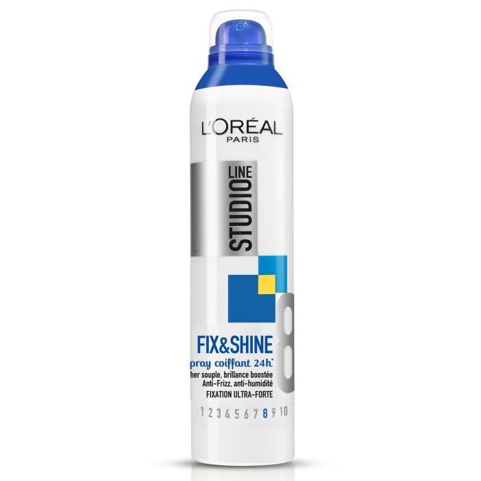 Spray cheveux Studio Line Fix & Shine L'OREAL PARIS - Fixation ultra forte - 300 ml