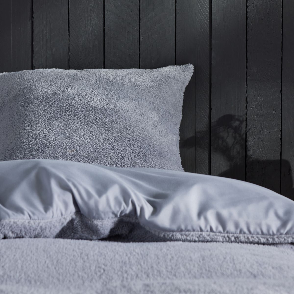 Image secondaire de Parure de lit Teddy TODAY - Housse de couette et taies 220x240 cm - Gris uni