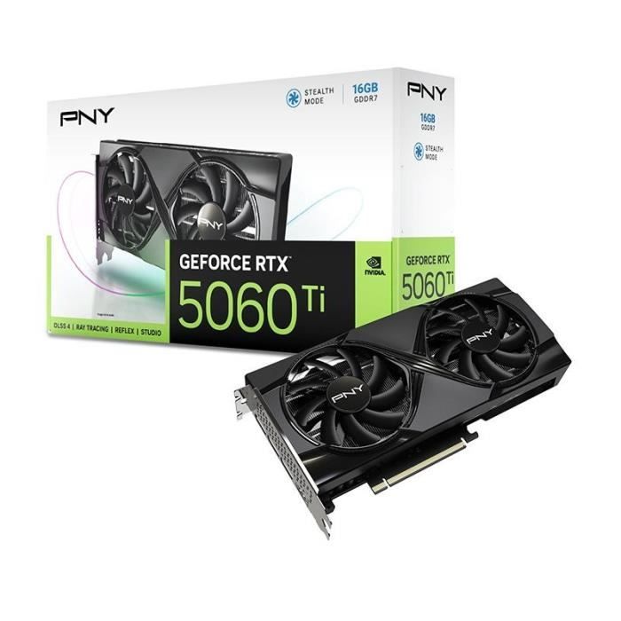 PNY - Carte graphique - GeForce RTX 5060 Ti - 16GB - Dual Fan DLSS 4