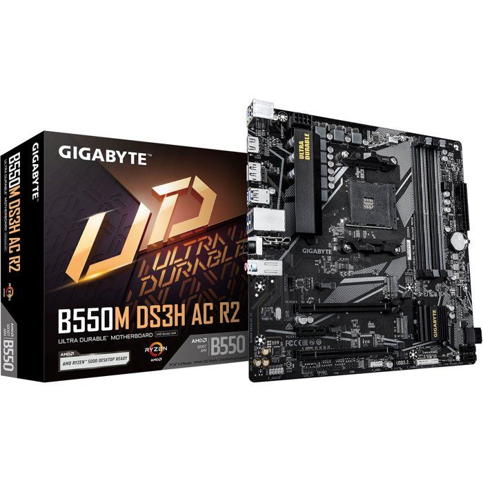 Carte Mère GIGABYTE B550M DS3H AC R2 Micro-ATX avec WiFi