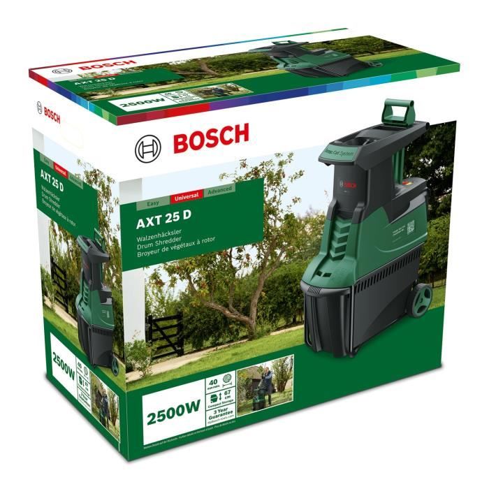 Image secondaire de Broyeur de Végétaux Électrique Bosch AXT 25D - Idéal pour Branches jusqu'à 40 mm
