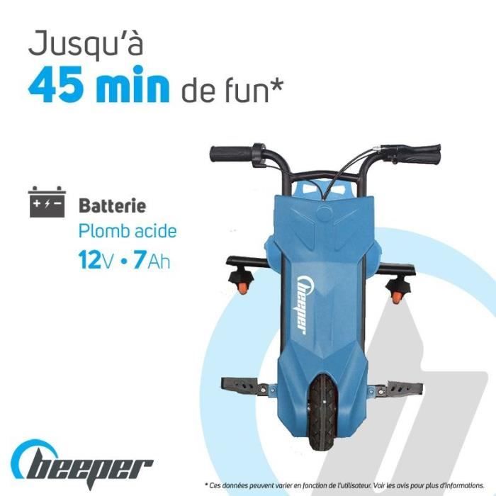 BEEPER Tricycle électrique Driftrike enfant Bleu RDT100-B7