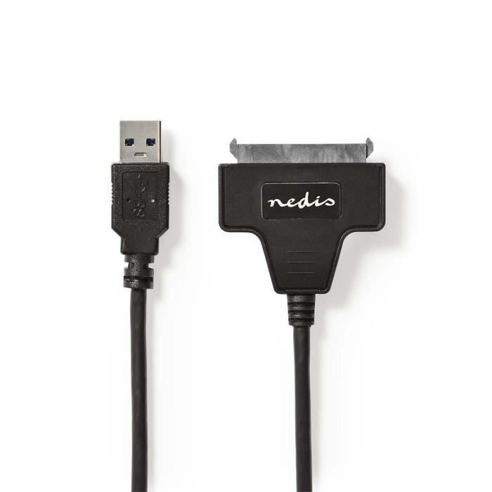 NEDIS Adaptateur pour Disque Dur - USB 3.0 - SATA - pour les disques durs 2,5 (USARU3100BK)