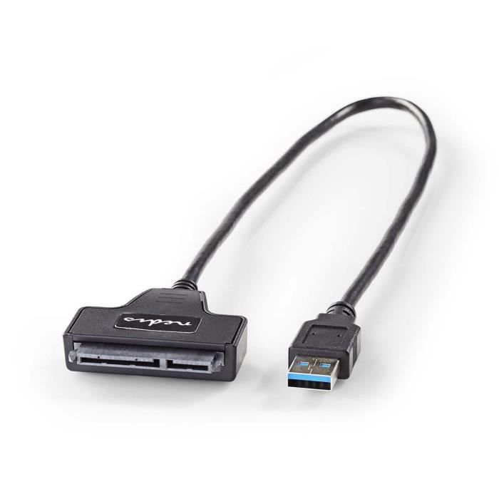 NEDIS Adaptateur pour Disque Dur - USB 3.0 - SATA - pour les disques durs 2,5 (USARU3100BK)