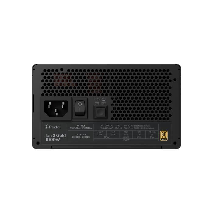 Image secondaire de Alimentation Fractal Design Ion 3 Gold 1000W - ATX12V 3.1 Modulaire