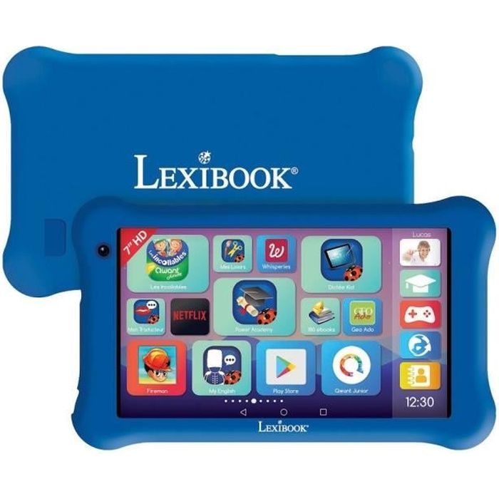 LEXIBOOK - Tablette LexiTab Master 7 (version FR) - Contenu éducatif, interface personnalisée et housse de protection