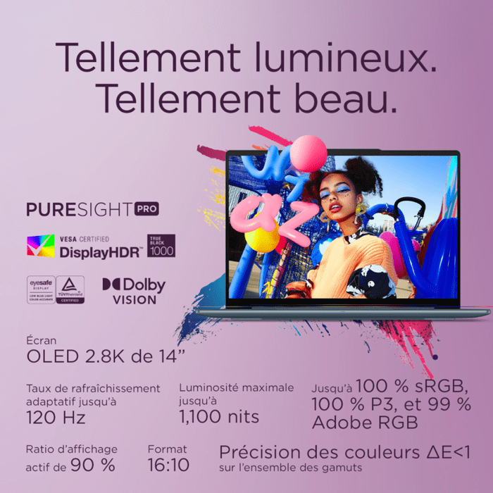 Image secondaire de Lenovo Yoga Slim 7 - PC Portable 14'' OLED Ryzen 7 - 32 Go RAM - 1 To SSD