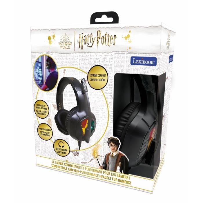 Casque Harry Potter pour une expérience de jeu immersive. Compatibilité PC, tablette, smartphone, Nintendo, PS et XBOX