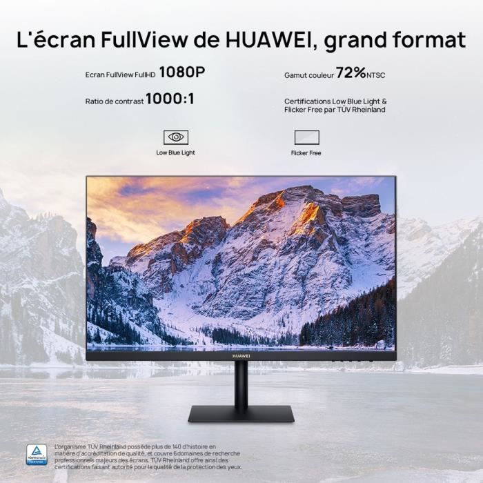 Ecran PC - Huawei AD80HW - 23,8 FHD - Dalle IPS - 5 ms - 60 Hz - HDMI / VGA