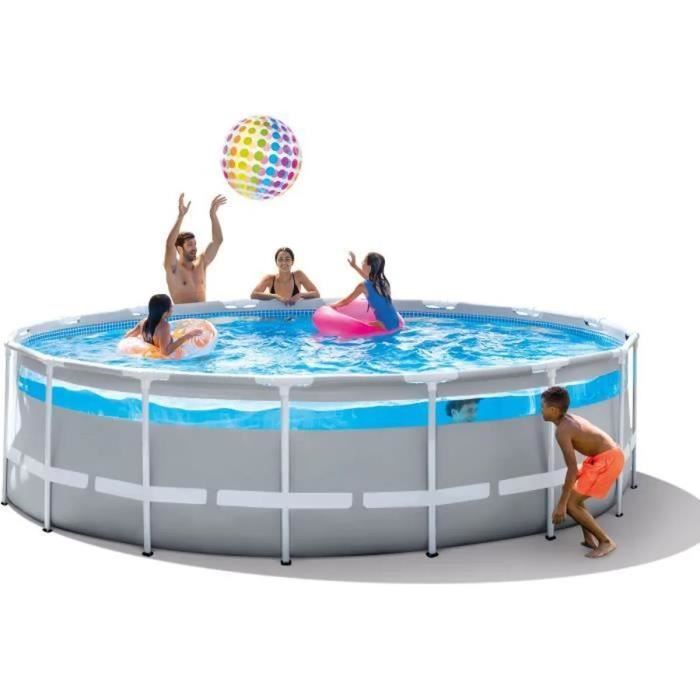 Image secondaire de Kit Piscine Tubulaire INTEX Ronde 488 cm avec Échelle et Bâche