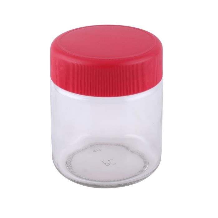 CONTINENTAL EDISON - Lot de 6 pots yaourtiere - CEYA00PO - 0,21L - couvercle rouge