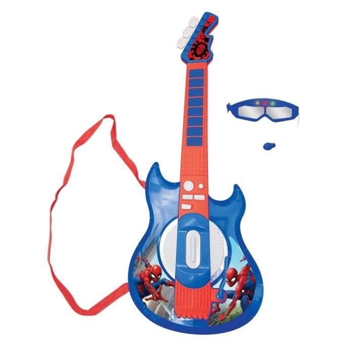 SPIDER-MAN - Chitarra Elettronica Luminosa con occhiali provvisti di microfono
