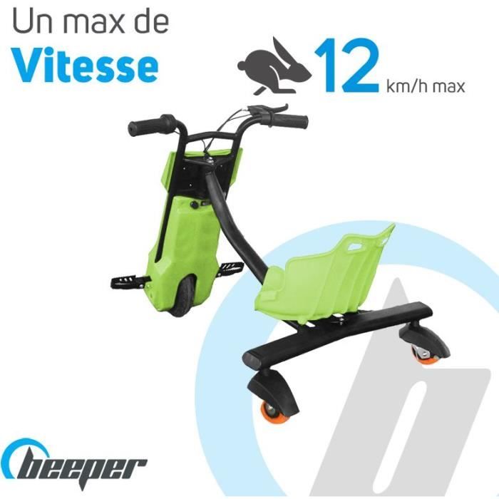 BEEPER Tricycle électrique Driftrike enfant Vert