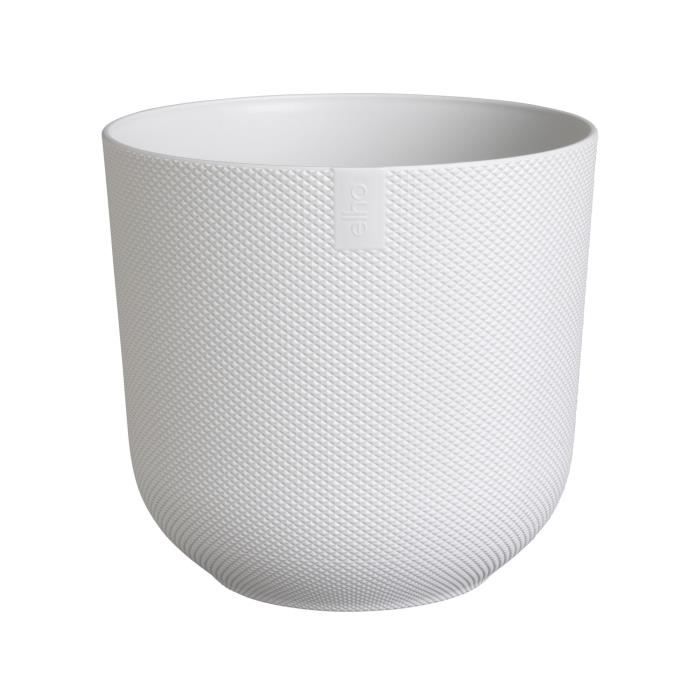 Vaso per fiori - Elho - Jazz Round - Bianco - Ø 26 x H 24 cm - Interno - 100% riciclato