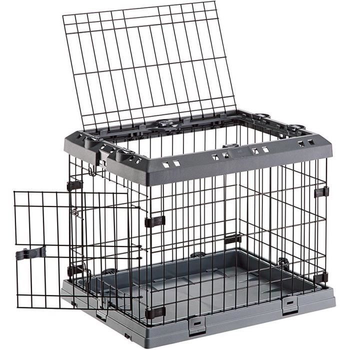 Cage Pliable pour tres grands chiens SUPERIOR 120 Clôture métallique, avec Séparateur, Double verrouillage - 118 x 77 x 82,5 cm