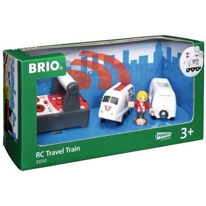 Brio World Train de Voyageur Radiocommand? - Accessoire son & lumiere Circuit de train en bois - Ravensburger - Des 3 ans - 33510