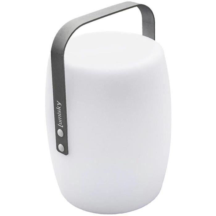 Linterna inal�mbrica - LUMISKY - LUCY ROCK - Al. 31 cm - Mango de aluminio - LED blanco c�lido y blanco regulable
