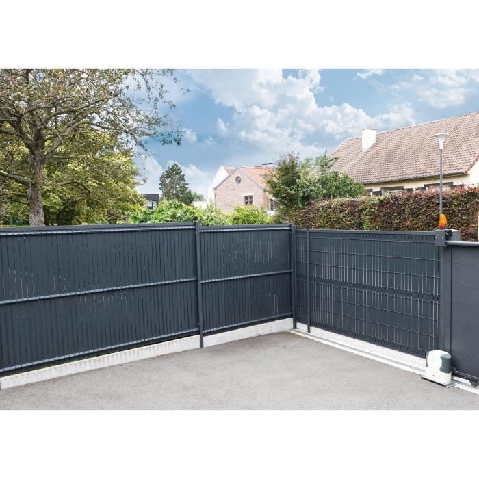 Kit lamelle frangivista - NATURE - Per pannello di recinzione rigido - Privacy 4/5 - 1.025 x 2.50 m - Antracite