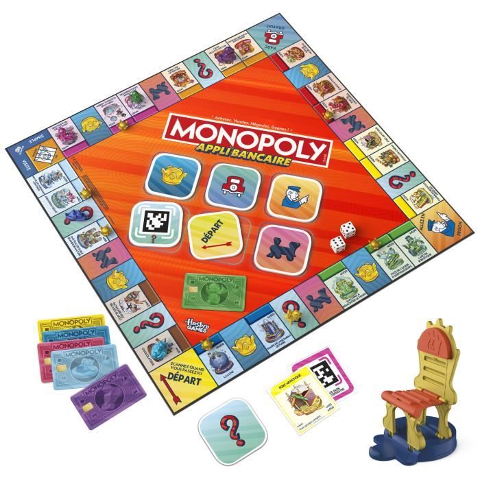 Image secondaire de Monopoly Appli bancaire, jeu de plateau avec appli pour appareil type smartphone, des 8 ans