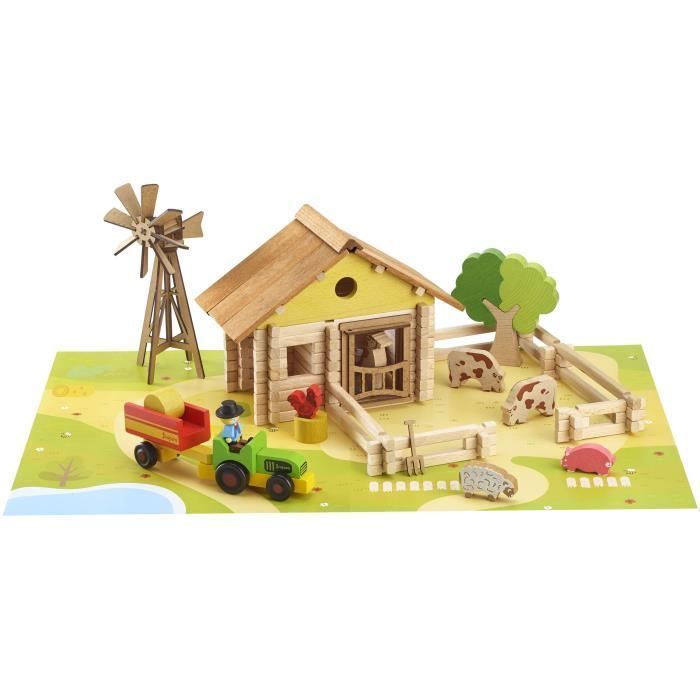 Image secondaire de Ma ferme en bois - Jeu de construction - JEUJURA - 145 pieces