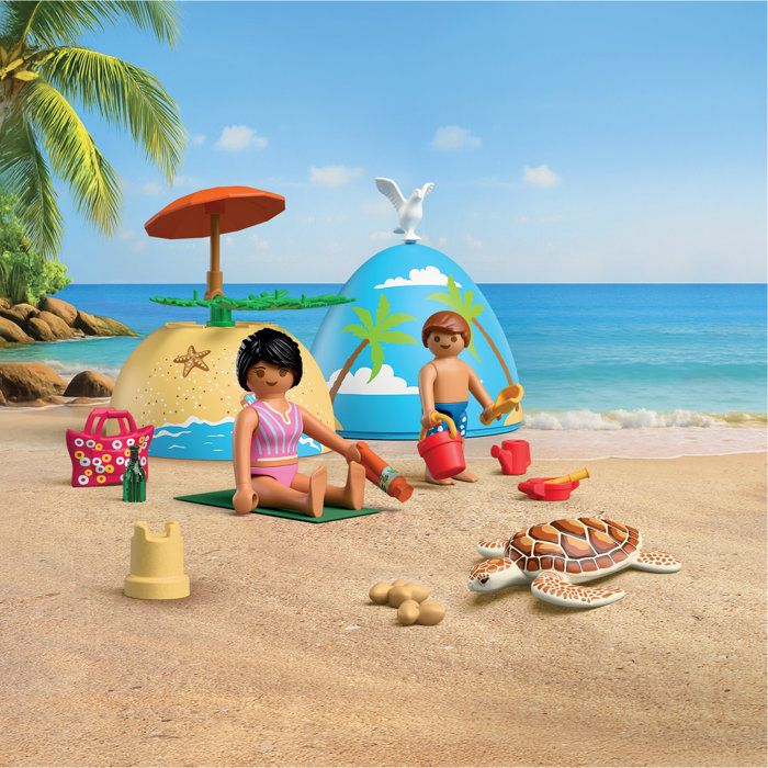 Image secondaire de Playmobil Oeuf 2en1 Vacances à la Plage - Aventures Estivales