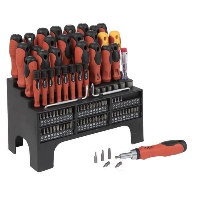 Coffret de 101 tournevis et embouts de vissage MANUPRO