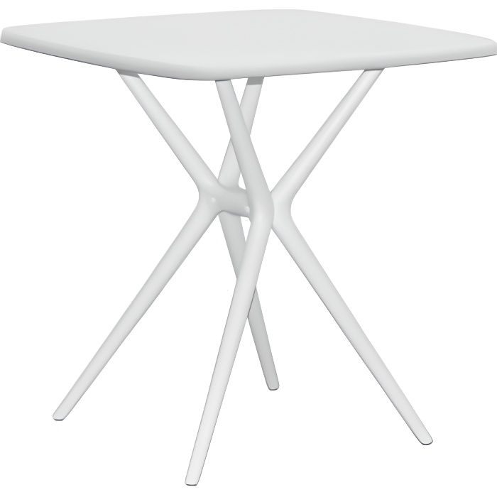 IDEA Table de jardin carré 70x70cm en résine injectée- Table Hugo