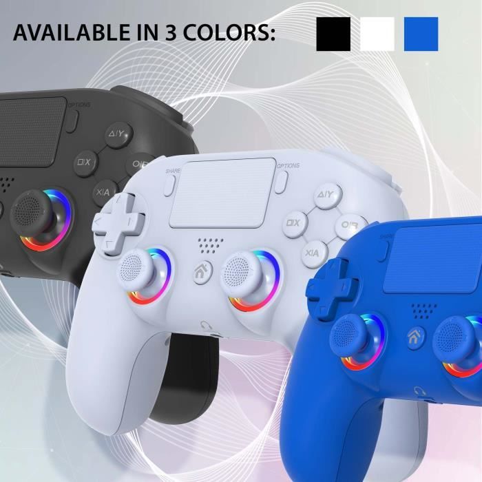 Image secondaire de Manette sans fil - SUBSONIC - PS4 - LED - Vibrations - Prise casque - Noir