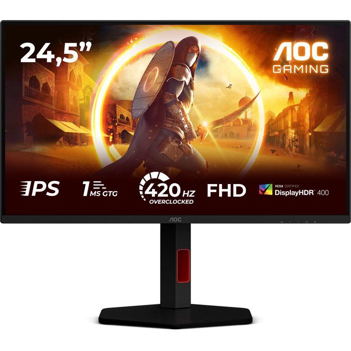 Écran PC Gamer AOC 24,5'' FHD 420Hz Fast IPS Réglable