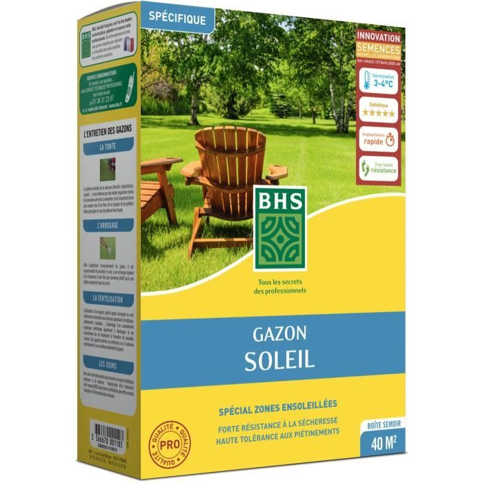 Prato - BHS - Sun Lawn 1kg § Resistente al clima mediterraneo e alla siccità