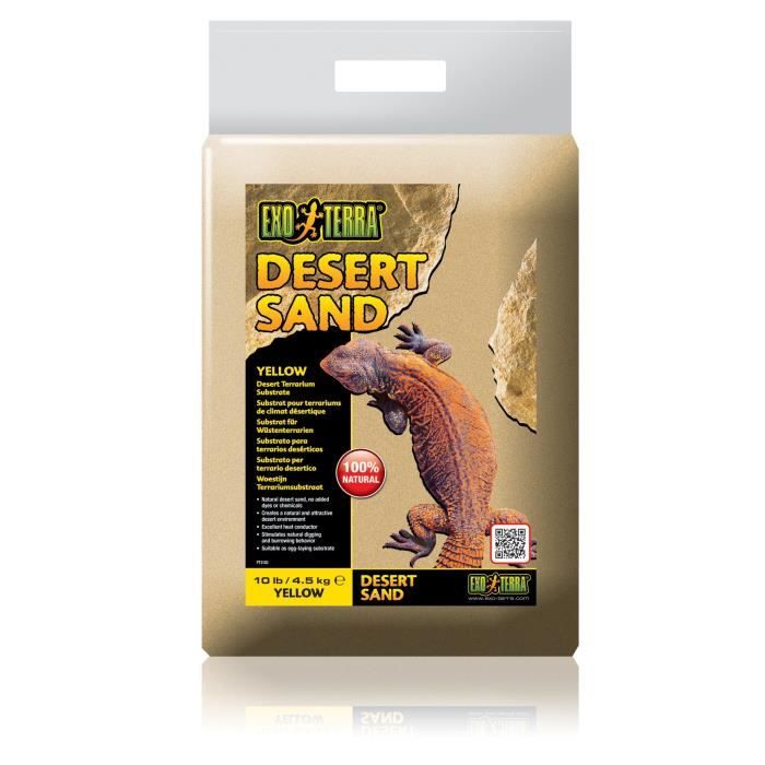 EXO TERRA Sable désert jaune 4,5 kg - Pour terrarium