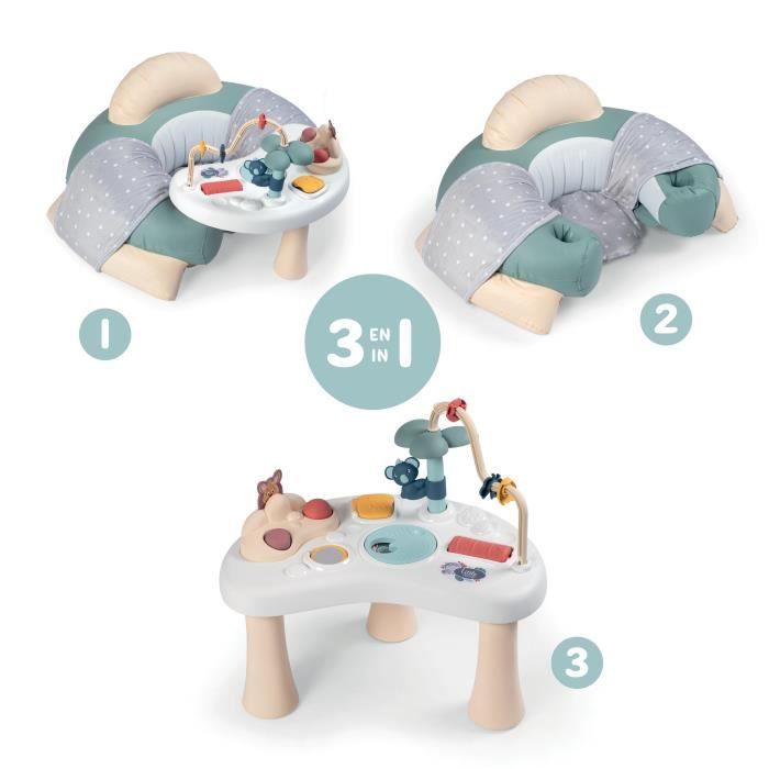 Little Smoby Cosy Seat - 1 siege bébé avec housse tissu + tablette d'éveil - des 6 mois