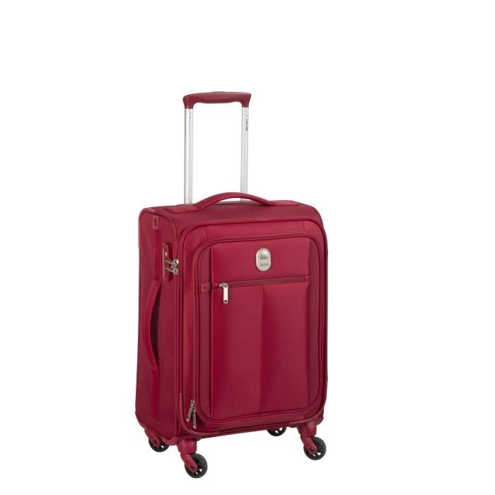 VISA DELSEY Valise Trolley Extensible Souple 4 Roues 78cm PIN UP5 Rouge