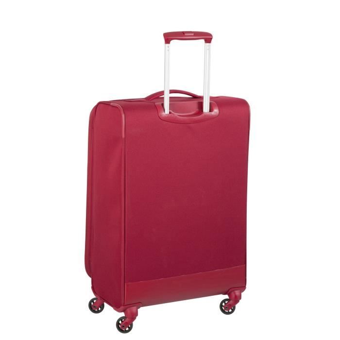 VISA DELSEY Valise Trolley Extensible Souple 4 Roues 78cm PIN UP5 Rouge