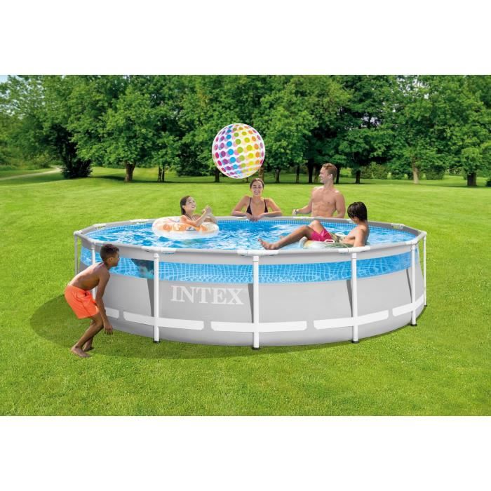 Image secondaire de Kit Piscine Tubulaire INTEX Prism Frame 427 cm - Avec Pompe et Échelle
