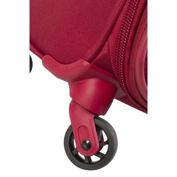 VISA DELSEY Valise Trolley Extensible Souple 4 Roues 78cm PIN UP5 Rouge