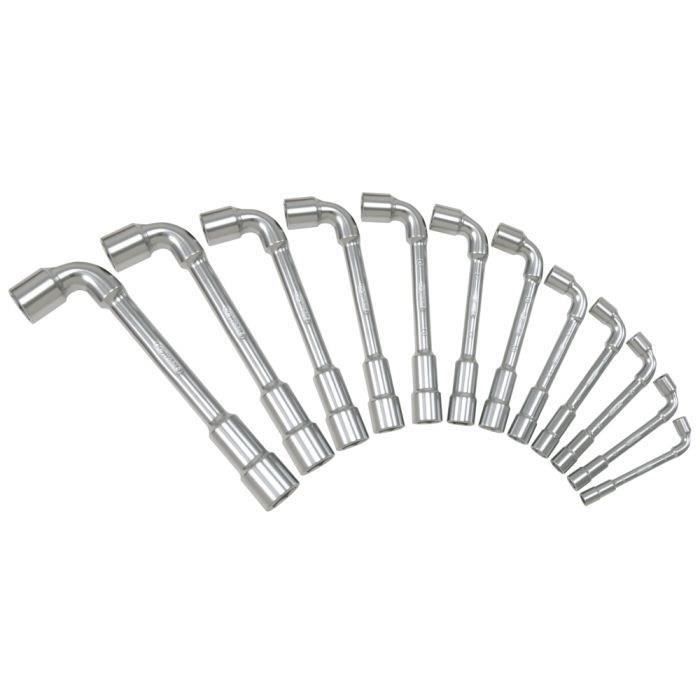 Clés à pipe - KS TOOLS - 517.0442 - Boite de 12 clés à pipe débouchées métriques - 6 pans - De 7 à 24 mm